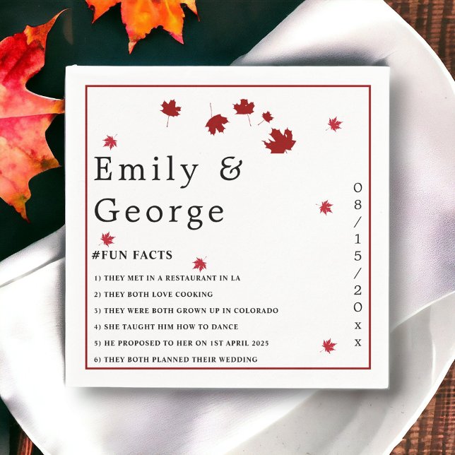 Guardanapo De Papel A Queda Russa Elegante Deixa Casamento Moderno Rom (Criador carregado)