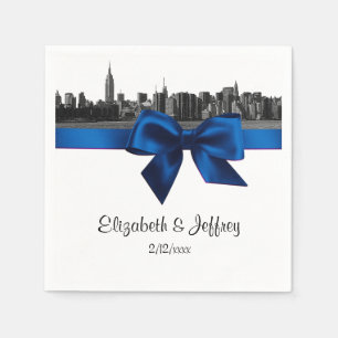 Guardanapo De Papel A skyline larga de NYC gravou o casamento dos