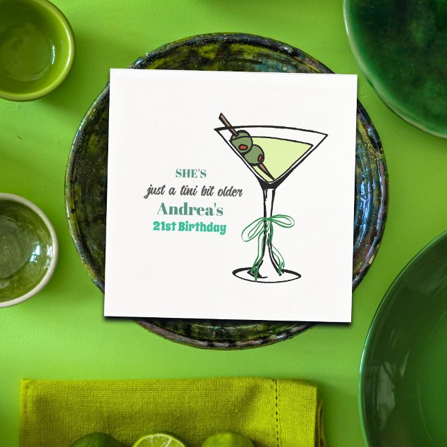 Guardanapo De Papel A Tini Bit Older 21st Birthday Party (Criador carregado)