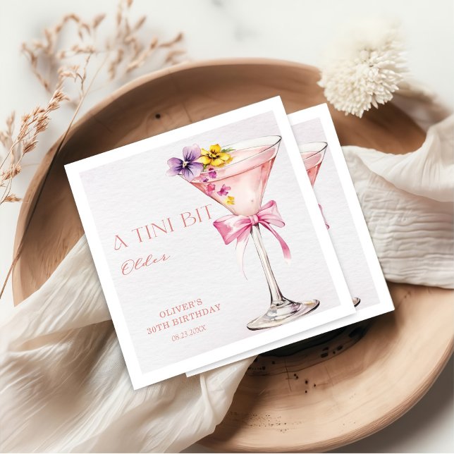 Guardanapo De Papel A Tini Bit Older Martini 30th Birthday Party  (Criador carregado)