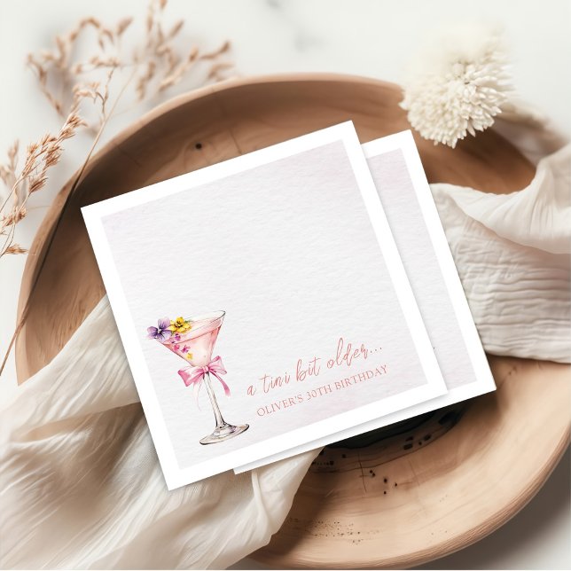 Guardanapo De Papel A Tini Bit Older Martini 30th Birthday Party   Nap (Criador carregado)
