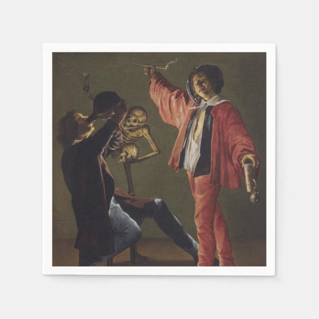 Guardanapo De Papel A última gota de cerveja antes do fim do partido (Frente)