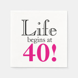Guardanapo De Papel A vida começa aos 40