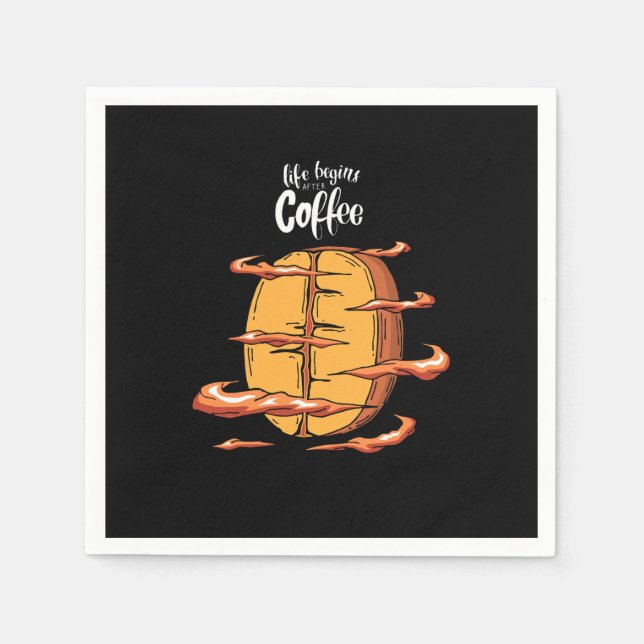 Guardanapo De Papel a vida começa depois do café (Frente)