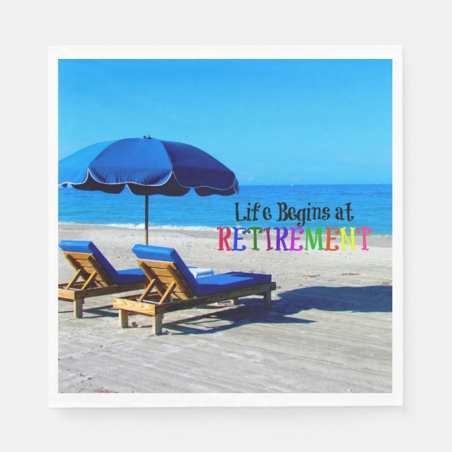 Guardanapo De Papel A vida começa na reforma (Frente)