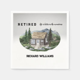 Guardanapo De Papel A vida de reforma é melhor nas montanhas caminhand