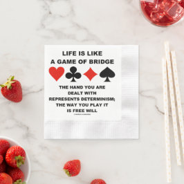 Guardanapo De Papel A Vida É Como Um Jogo De Bridge Determinismo Livre