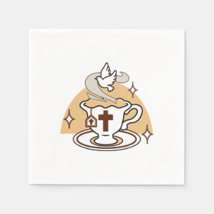 Guardanapo De Papel A vida é doce com Jesus - Taça Cristã Faith Tea