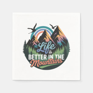 Guardanapo De Papel A vida é melhor nas montanhas - o empreendimento n