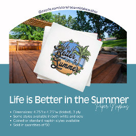 Guardanapo De Papel A vida é melhor no Livro de Verão que Napkin