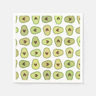 Guardanapo De Papel Abacate Coração Fruta Comida da Moda Festa de Chá