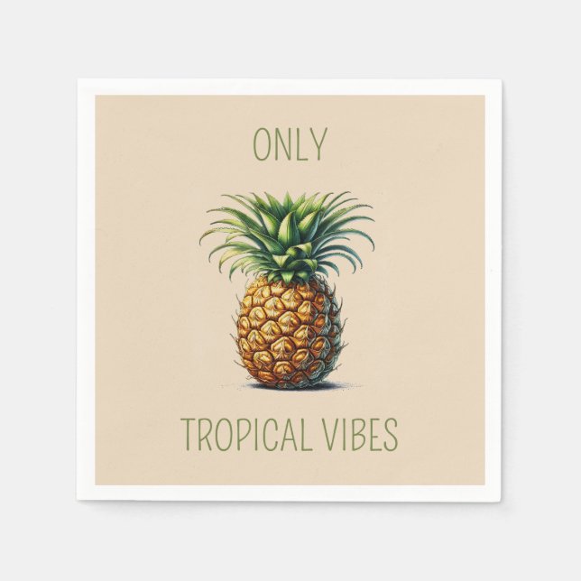 Guardanapo De Papel Abacaxi "Apenas Víbios Tropicais" (Frente)