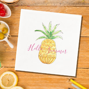Guardanapo De Papel Abacaxi Olá Verão Amarelo