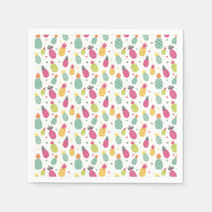 Guardanapo De Papel Abacaxi tropical brilhante