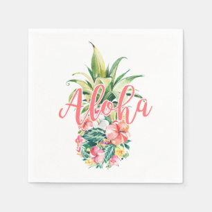Guardanapo De Papel Abacaxi Tropical do Partido Aloha