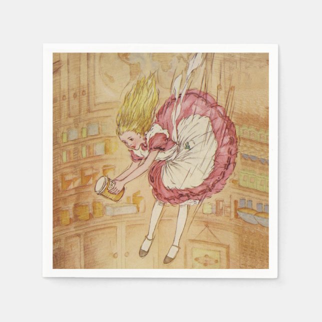 Guardanapo De Papel Abaixando o buraco do coelho (Frente)