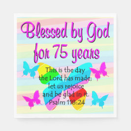 GUARDANAPO DE PAPEL ABANDONADO POR DEUS 75º NAPKINS DE FESTA DE ANIVER