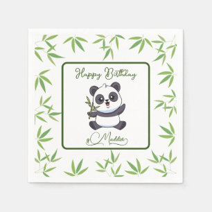 Guardanapo De Papel Abastecimento de Festas de aniversário de Panda Ki