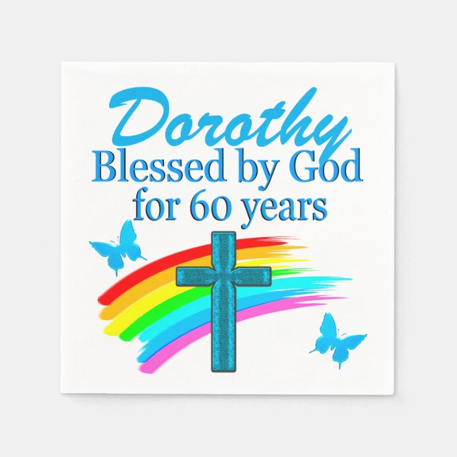 GUARDANAPO DE PAPEL ABATIDO POR DEUS POR 60º NAPKINS PERSONALIZADOS (Frente)