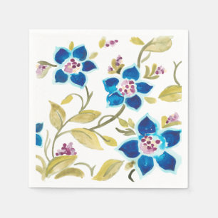 Guardanapo De Papel Abbey Floral Azulejos - Blue Blooms