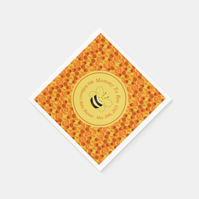 Guardanapo De Papel Abelha Bonita, Chá de fraldas (Canto)