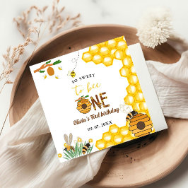 Guardanapo De Papel Abelhas amarelas do dia da abelha primeira festa d