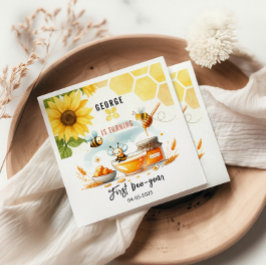 Guardanapo De Papel Abelhas Amarelas e Girassol Bonitas 1rua Aniversár