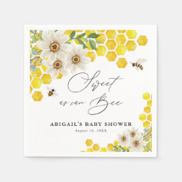 Guardanapo De Papel Abelhas de mel e margaridas são doces como Chá de 