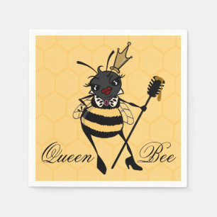 GUARDANAPO DE PAPEL ABELHAS DE RAINHA BONITA COM PAPEL DE HONEYCOMB