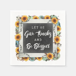 Guardanapo De Papel Abençoado Janto da família Sunflower