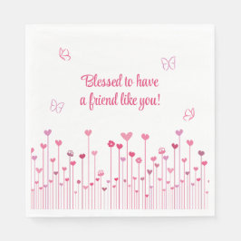 Guardanapo De Papel Abençoado por ter um amigo como você, Namorados ro