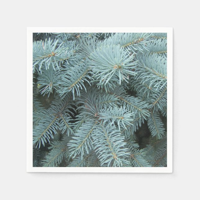 Guardanapo De Papel Abeto azul cinza verde  (Frente)