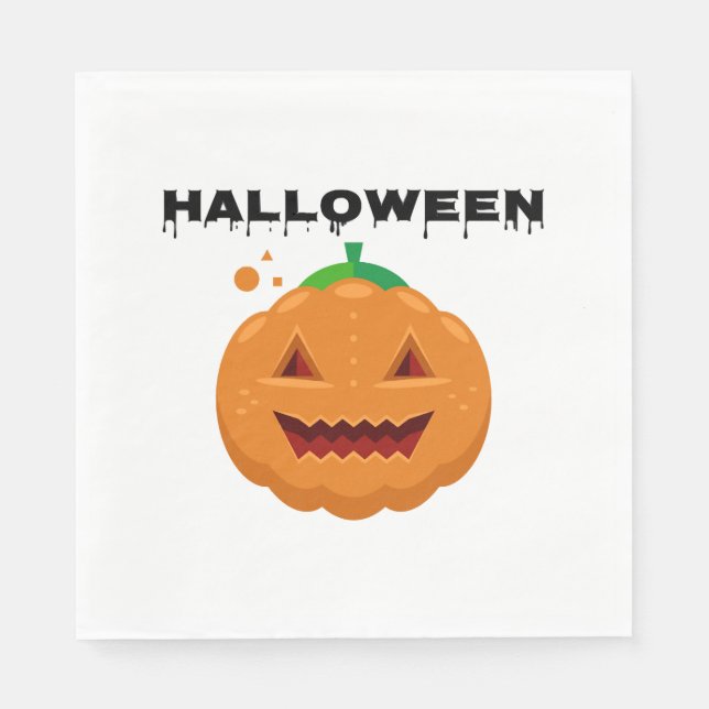 Guardanapo De Papel abóbora de halloween (Frente)