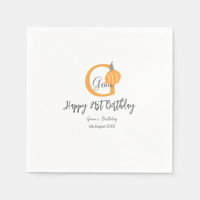 Guardanapo De Papel Abóbora-de-laranja no outono 21 rua cinza queda pa (Frente)