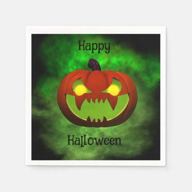 Guardanapo De Papel Abóbora de Mau de Spookie (Frente)