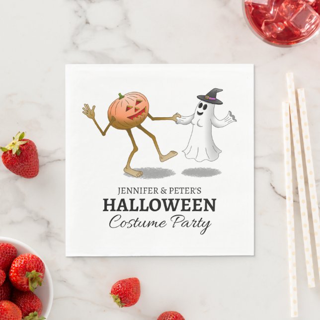 Guardanapo De Papel Abóbora e Fantasma de Halloween (Insitu)