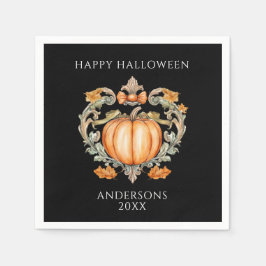 Guardanapo De Papel Abóbora Elegante de Outono