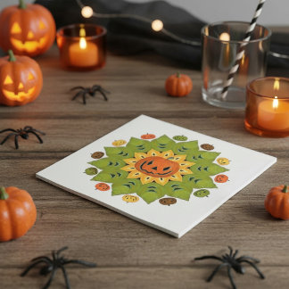 Guardanapo De Papel Abóbora Lanterna de Halloween Flor