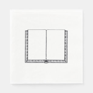 Guardanapo De Papel Abra o livro (as páginas vazias)