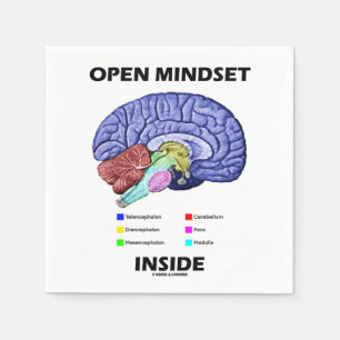 Guardanapo De Papel Abra o Mindset dentro do humor da psicologia do