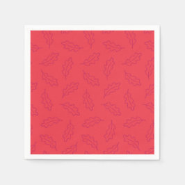 Guardanapo De Papel Abrigos de carvalho de outono - persimmon/berry