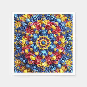 Guardanapo De Papel Abrigos de papel com Design de cores romenas