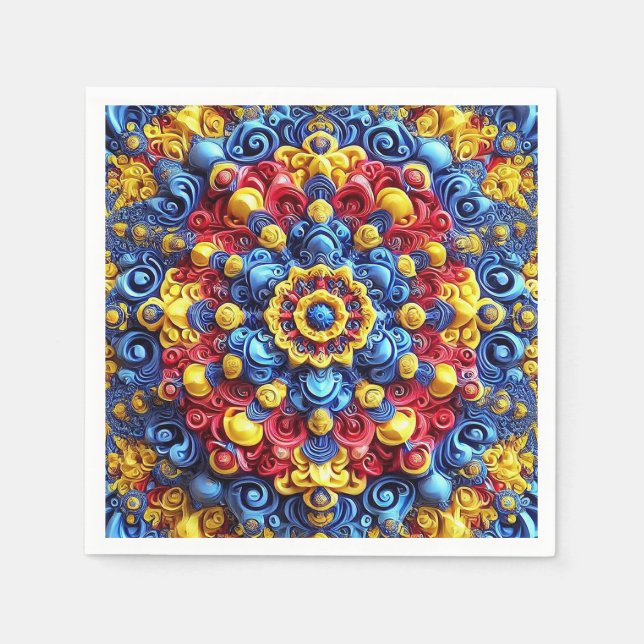 Guardanapo De Papel Abrigos de papel com Design de cores romenas (Frente)