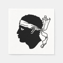 Guardanapo De Papel Abrigos de papel com pavilhão da Córsega