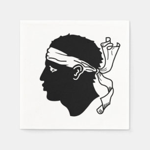 Guardanapo De Papel Abrigos de papel com pavilhão da Córsega