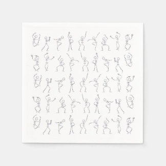 Guardanapo De Papel Abrigos de Skeleton Dance Halloween - branco