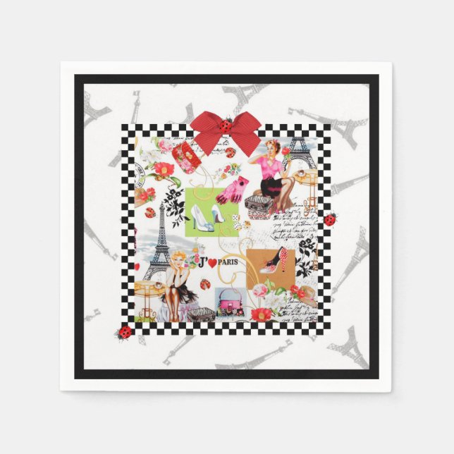 Guardanapo De Papel Abril em Paris 1 (Frente)