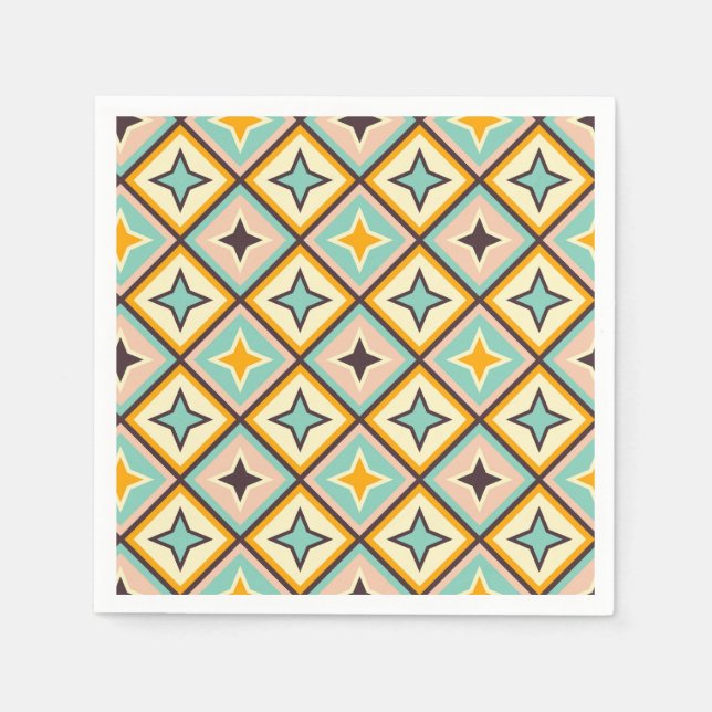 Guardanapo De Papel Abstract geometric pattern with diamond shapes (Frente)
