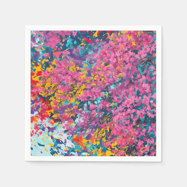 Guardanapo De Papel Abstrato Azalea Wildflower (Frente)