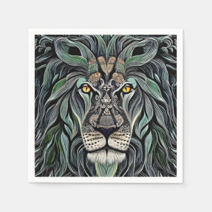 Guardanapo De Papel Abstrato Chique King Lion